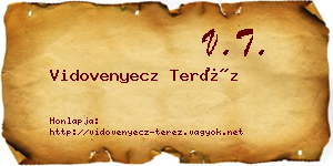 Vidovenyecz Teréz névjegykártya